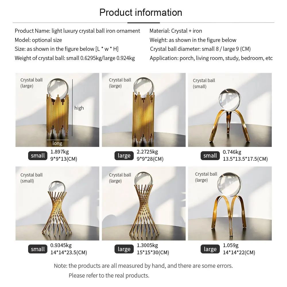 

Light Luxury Crystal Ball Glass Ornaments Modern Decoration Living Room Office Room Decoration Lucky Decoration Feng Shui Gifts