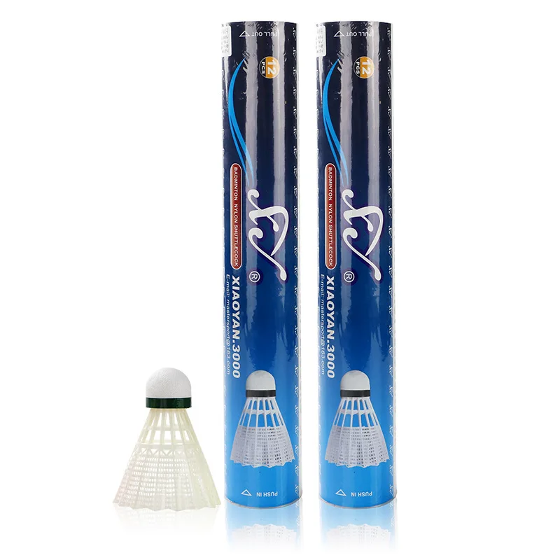 

12pcs/6pcs Set Nylon Shuttlecock Table Fiber Ball Head Full Round Wool Style Plastic Badminton For Outdoor Training Use Durabl