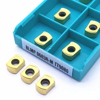 10pcs carbide insert blmp 0603r m tt9080 high quality milling machine double sided fast feed blmp0603r cnc lathe parts tool 0603
