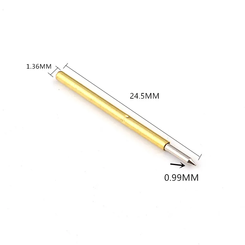 100PCS P160-B1 Straight Tip Spring Test Probe Needle Tube Outer Diameter 1.36mm Total Length 24.5mm PCB | Обустройство дома