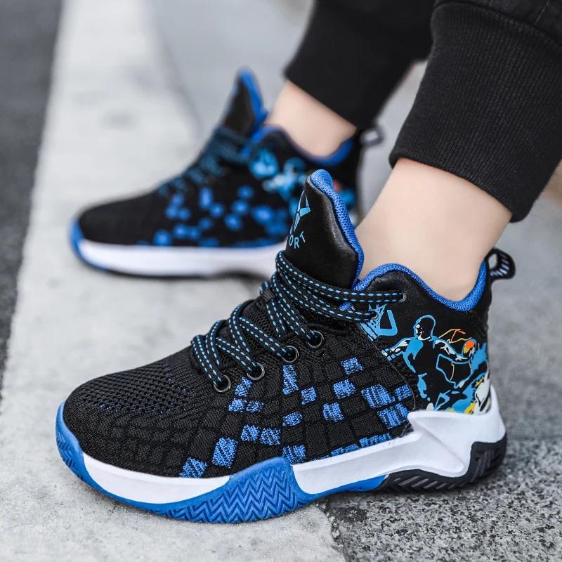 Баскетбольные кроссовки для мальчиков Нескользящие повседневная спортивная