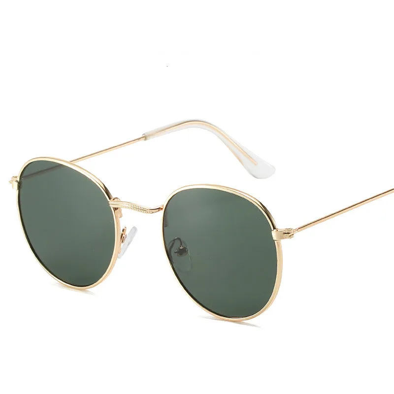 

Ocean Lens Women Sunglasses Small Round All-match Fashion Sunglasses for Men and Women OLOEY Vacation Beach Metal Glasses Oculos