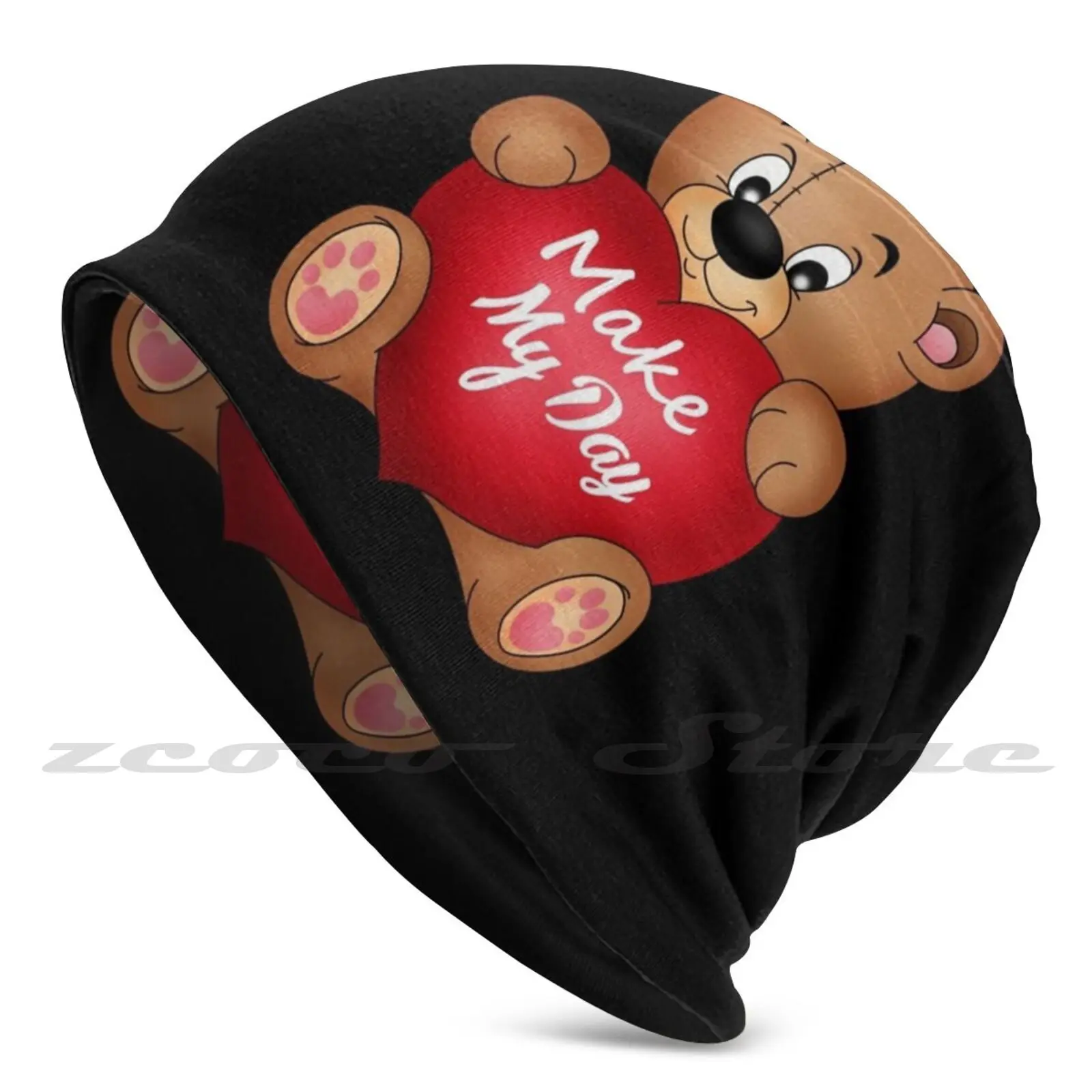 

Вязаная шапка-мишка тедди, мягкая эластичная шапка с узором, для занятий спортом на открытом воздухе, для отдыха, для детей