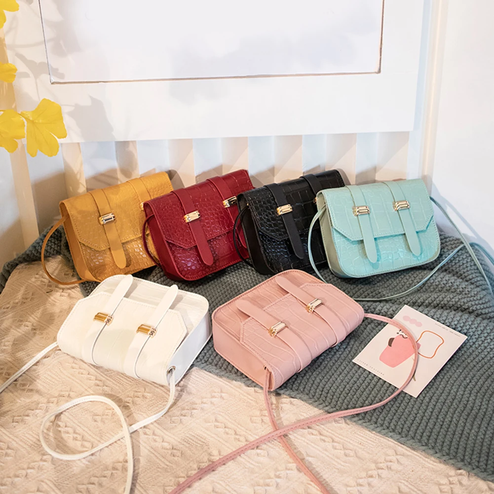 

Fashion Women Shoulder Bag PU Leather Ladies Small Square Messenger Pouch Simple Female Daily Shopping Crossbody Handbag 2020