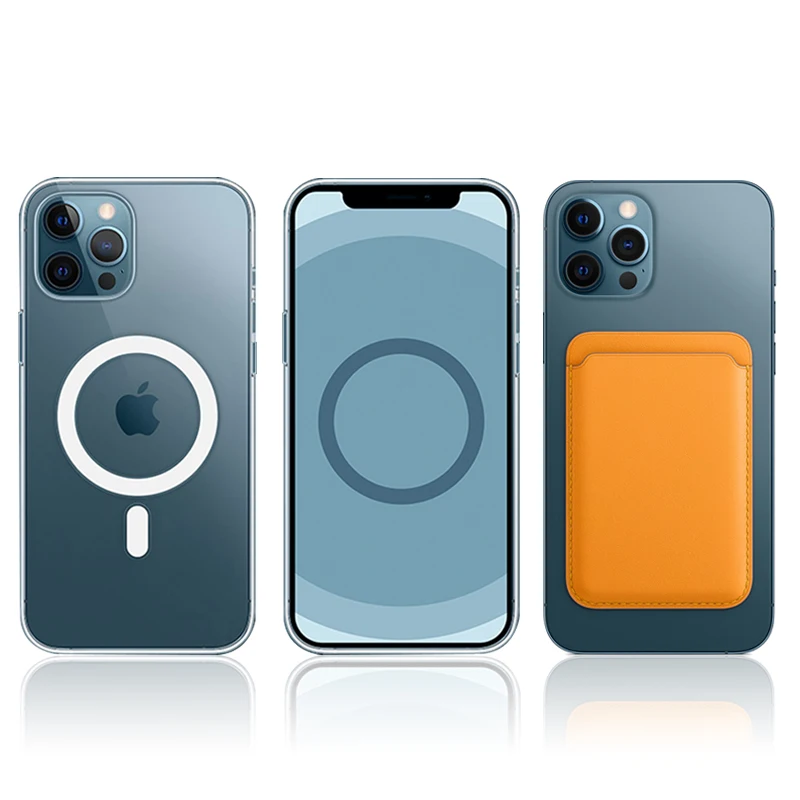 

For Magsafe Magnetic Case For Apple iPhone 13 Pro Max Leather Card Holder iPhone 12 Mini Shockproof Protective Cover Accessories