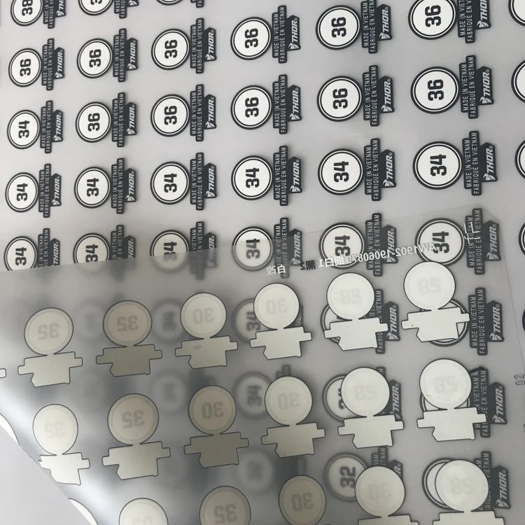 100 шт. пользовательские этикетки с тепловым принтом для ухода за одеждой стирки