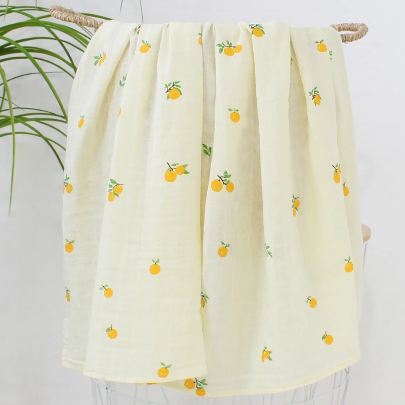 

120x120cm Baby Muslin Blanket Stroller Cover Soft 2 Layers Gauze Bedding Infant Newborn Swaddle Wrap Sleepsack T8ND