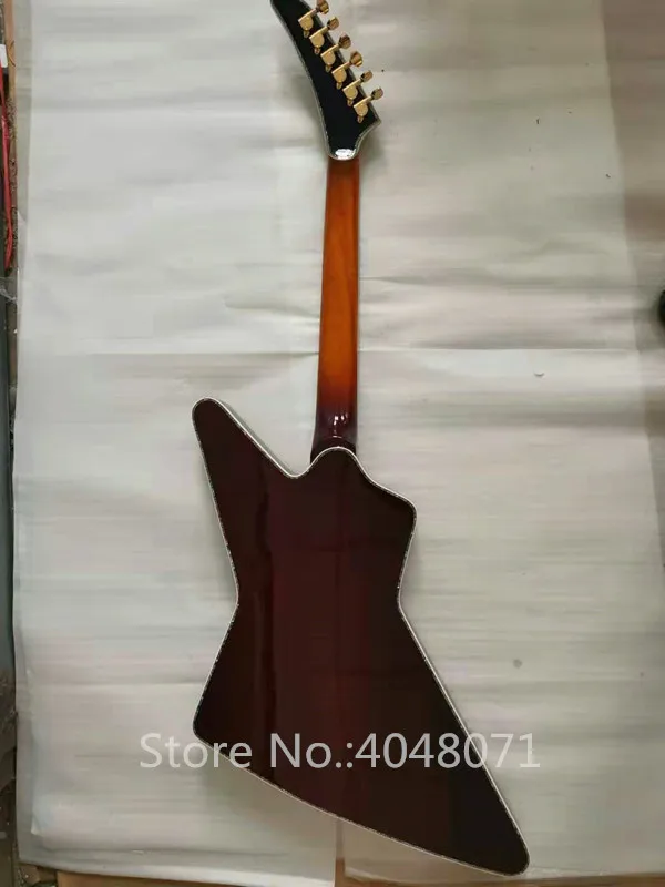 Transporte gratuito, guitarra de ganso de 6 cuerdas, incrustación de 5 estrellas