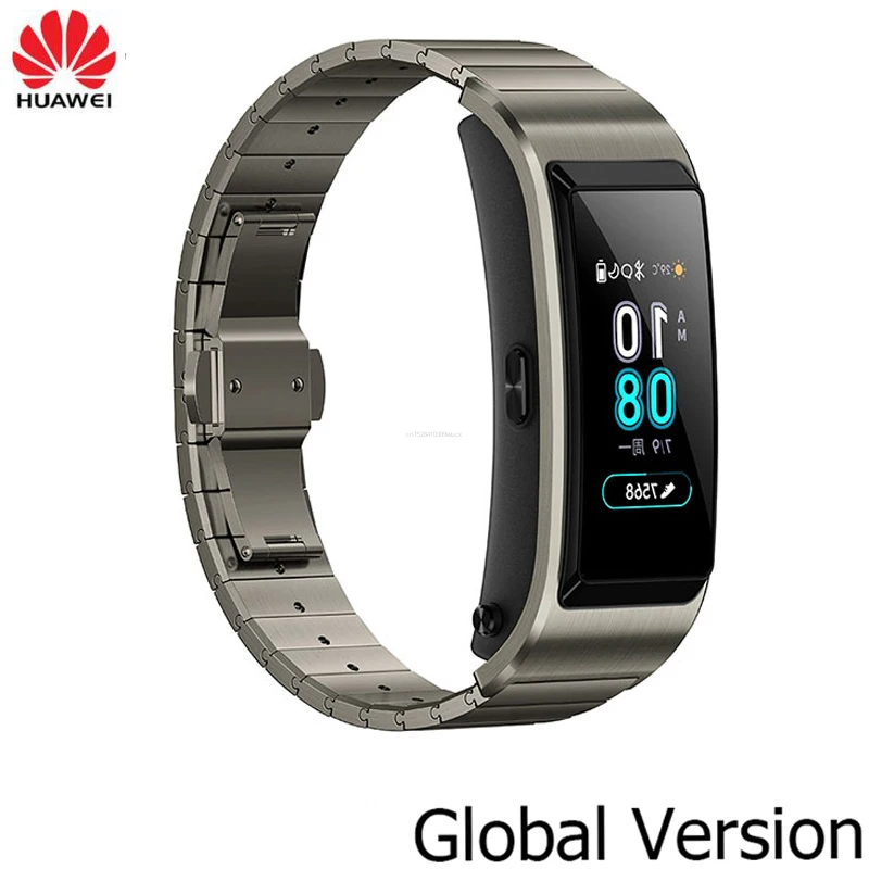 Huawei-pulsera inteligente Talkband B5, Original, Global, con Bluetooth, auriculares, pulsera deportiva, monitor de ritmo cardíaco