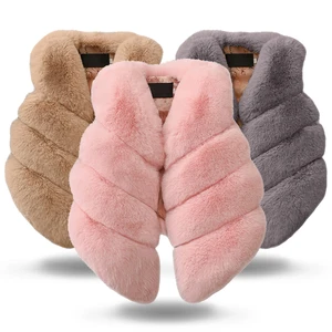 Жилет детский из искусственного меха, на Возраст 3-10 лет, зимний, 2018