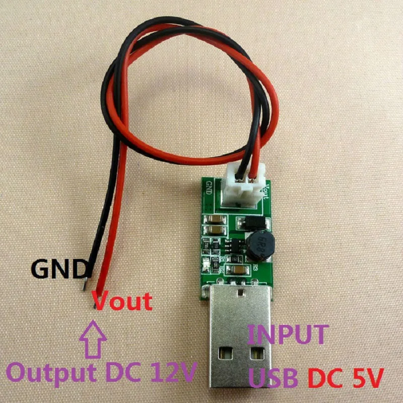 2 шт. преобразователь постоянного тока от 5 В до 12 USB к повышающему модулю xh2.54|usb memory