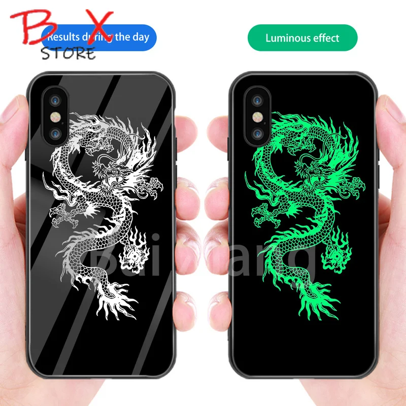 С героями комиксов Марвел световой Стекло чехол для iPhone X XS MAX XR 6 6s 7 8 плюс задняя