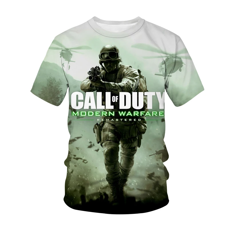 

2021 New Call Of Duty Modern Warface 3D Print T-shirt Popular FPS Shooting Game Streetwear Men Women chiler Fashion Sport Shirt