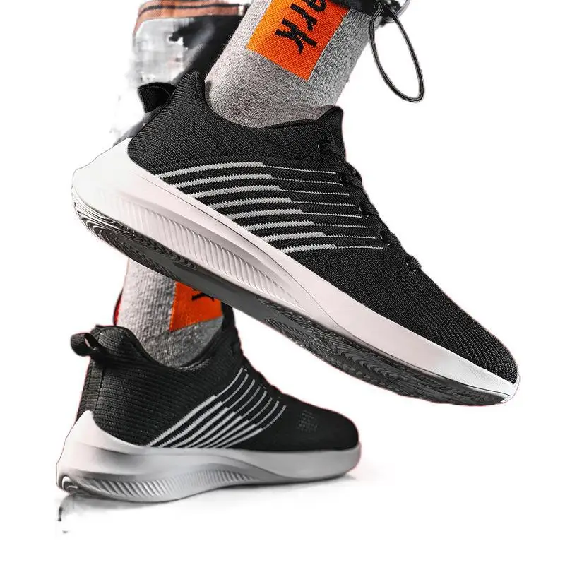 

Flying woven Men Sneakers 39-46 Extra Large Men's Shoes Spring and Autumn 45 Breathable Thin Mesh Sneakers Men's Plus Fat 46