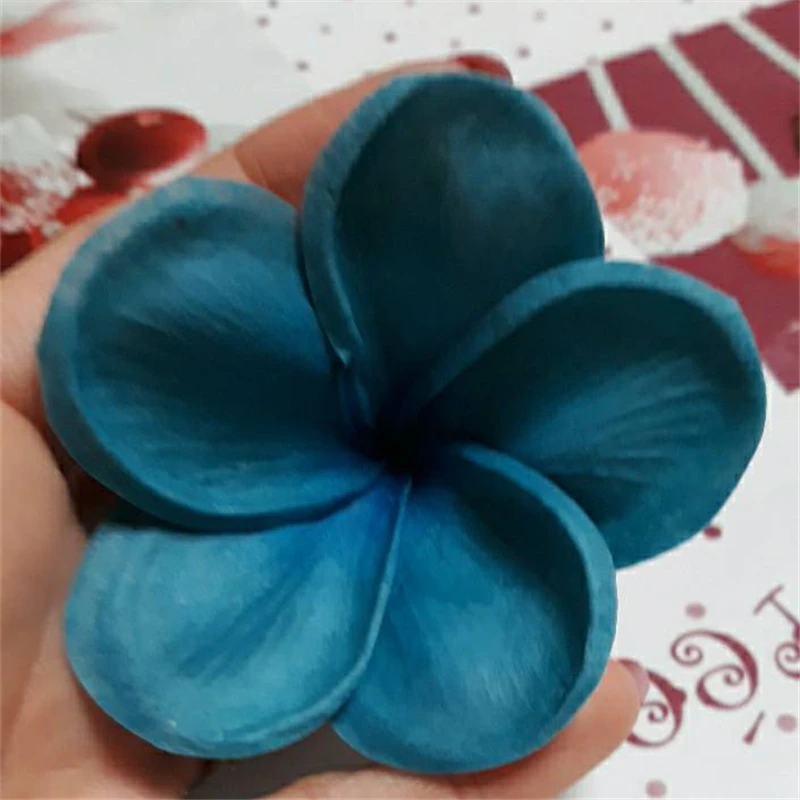 Teal green Plumerias натуральное прикосновения frangipini цветочные головки для тортов