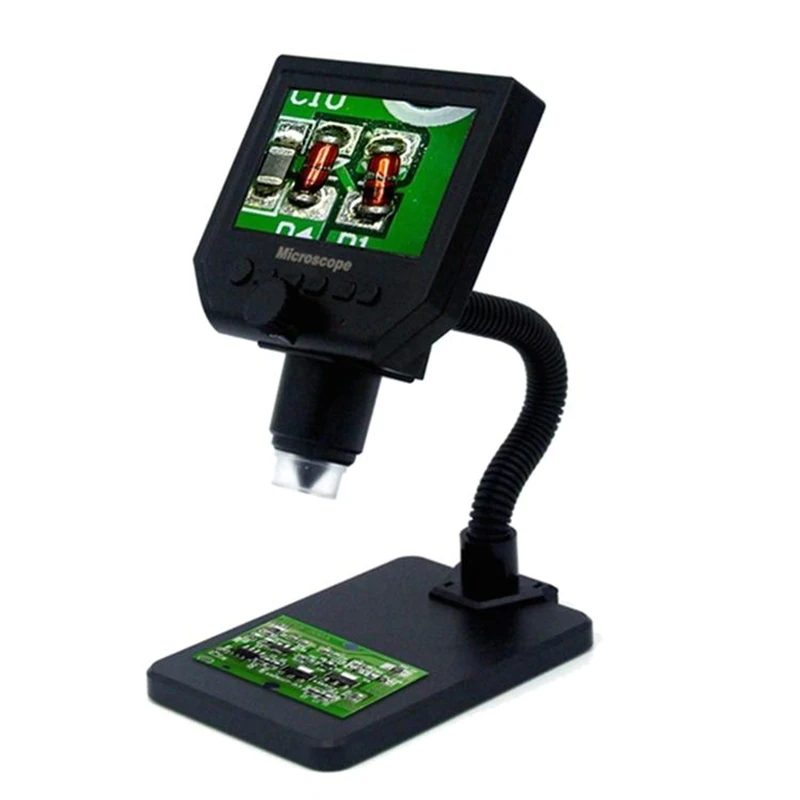 600x digital microscope 4 3 inch hd lcd soldering tool electronic video microscopes bga phone repair usb stand magnifier camera free global shipping
