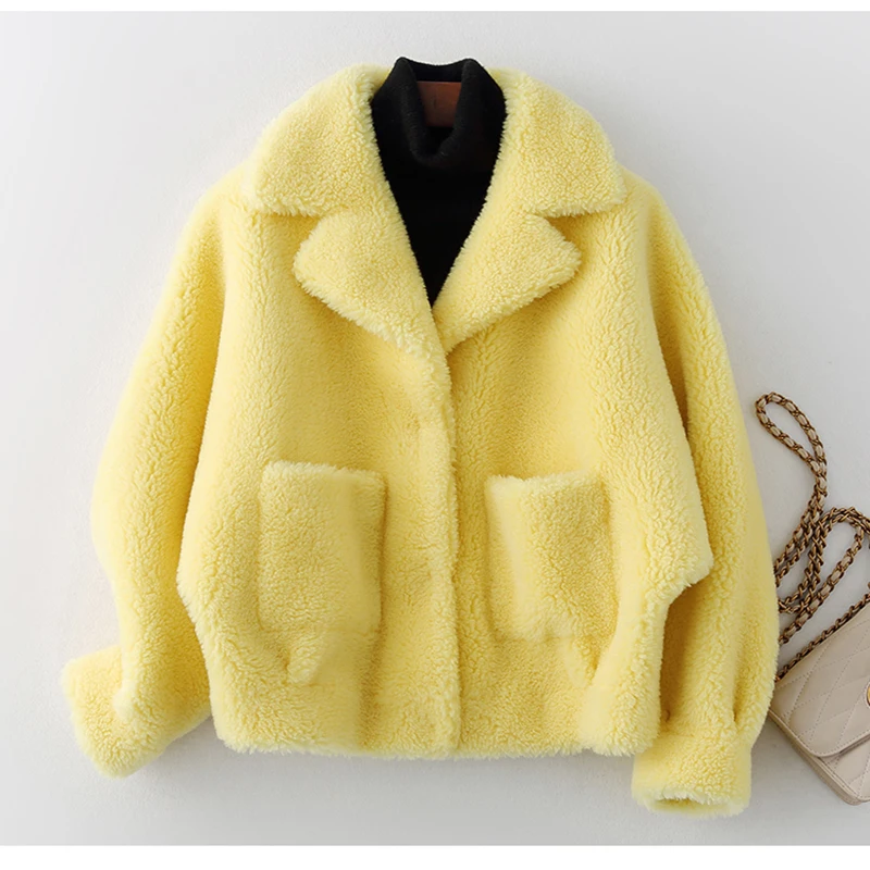 2019 шерстяная куртка с натуральным мехом зимняя теплая верхняя одежда женская