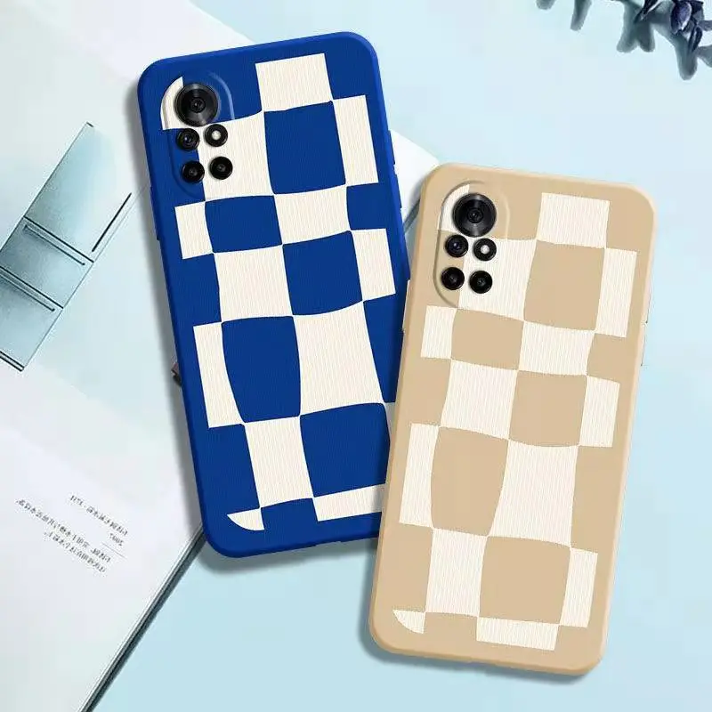 

Klein blue striated Huawei P50 PRO MATE40 40E case liquid P40 silicone mate40e