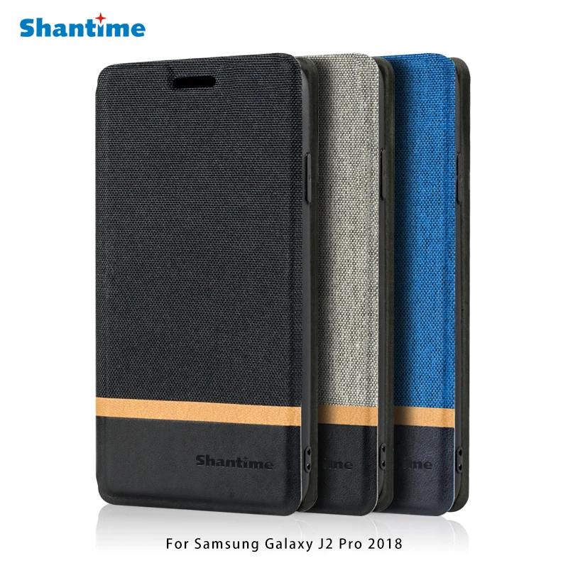 Чехол из искусственной кожи для Samsung Galaxy J2 Pro 2018 флип кейс деловой чехол Мягкая