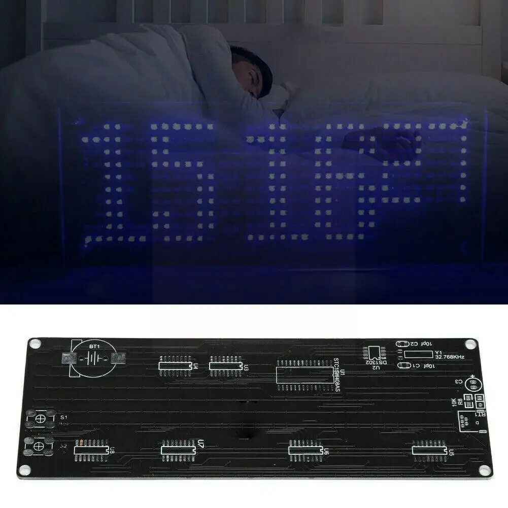 

Набор для производства цифровых часов SMD LED Dot Matrixs, электронные часы, набор для самостоятельного изготовления аксессуаров, запчасти W9R1