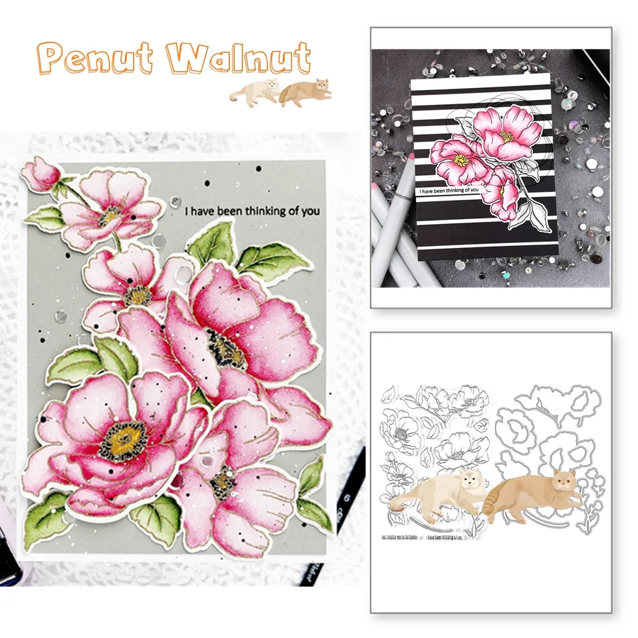 Весенние цветы набор штампов металлические Вырубные штампы трафареты для