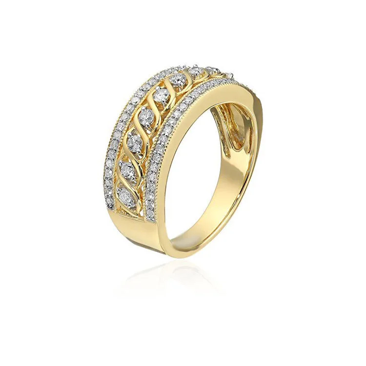 

Unisex Anniversary Trendy Geometric Gold Plated Dichroic Micro-set Zircon Cubic Zirconia Men Ring