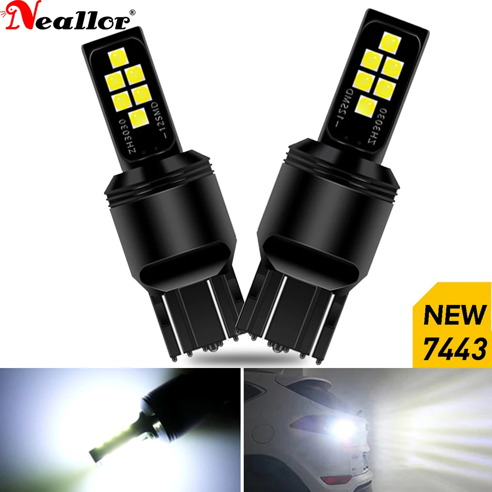

P21W LED 7440NA BA15S T20 W21/5W WY21W SRCK 7443 для LADA DRL P21/5W 1300LM автомобильные лампы 7440 BAY15D W21W 1157 Красный Белый 1156