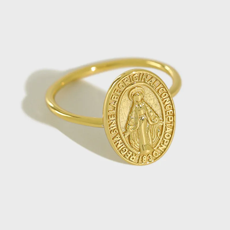 Flyleaf золото Virgin Mary круглые брендовые Открытые Кольца для женщин Высокое качество