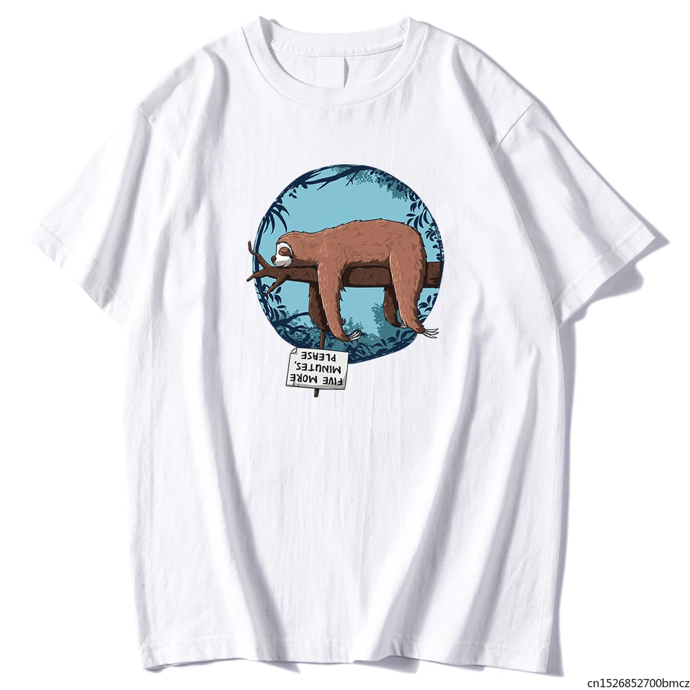 

Cute Sloth Lying On The Tree Print Womens T Shirts Vogue Casual Street Oversize Sport Comfortable Women Clothing