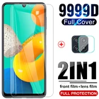 Закаленное стекло 2 в 1 с полным покрытием для Samsung Galaxi Samsung Galaxy M32 M 32 6,4 дюйма, HD защитная пленка для экрана телефона, пленка для камеры