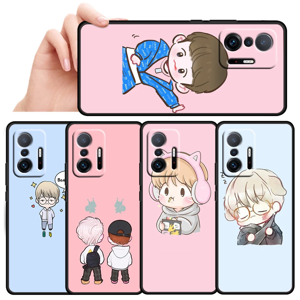

Cartoon Baekhyun Cute Boy for Xiaomi Mi 11T 11i 10T 10i 9T 8 A3 K30S K30T Pro Lite Ultra 5G Silicone Black Phone Case Cover