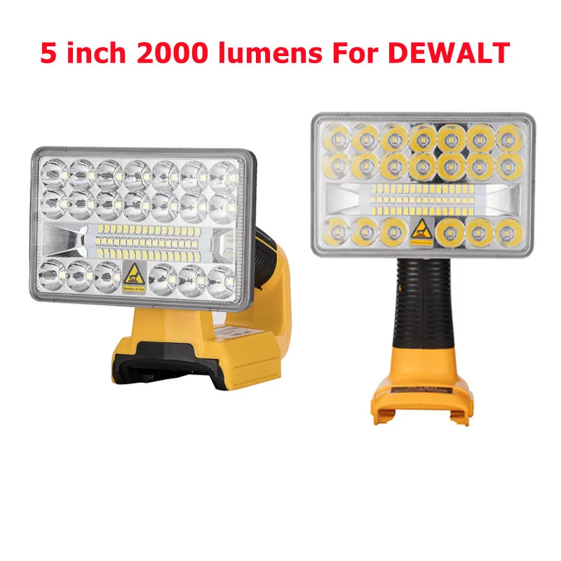

For dewalt 9W tool light indoor and outdoor light Led light work light For DEWALT 18V lithium ion battery DCB201 DCB200