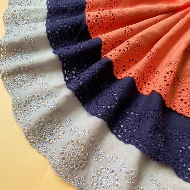 5 ярдов/лот хлопчатобумажная ткань сделай сам с вышивкой цвет темно-серый красный