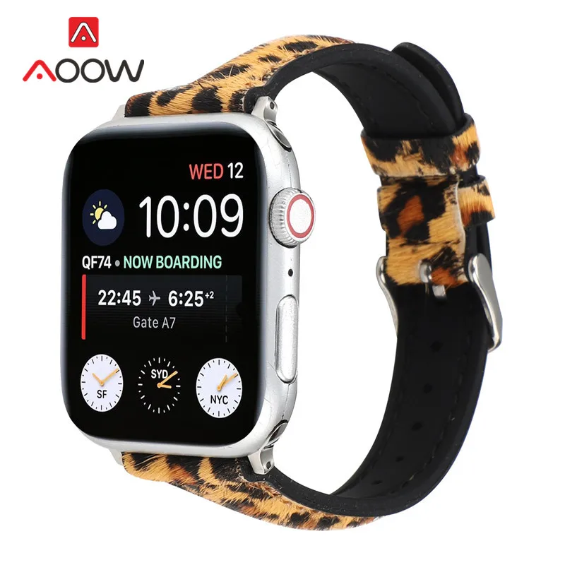 Ремешок силиконовый из искусственной кожи для Apple Watch iwatch 6 5 4 3 2 SE сменный
