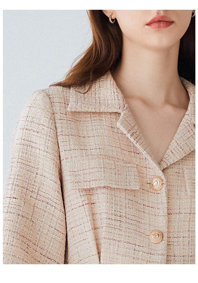 2019 осень зима оригинальный дизайн Gloria & Grace Kaki INSTAGRAM французский шик твид Чан стиль