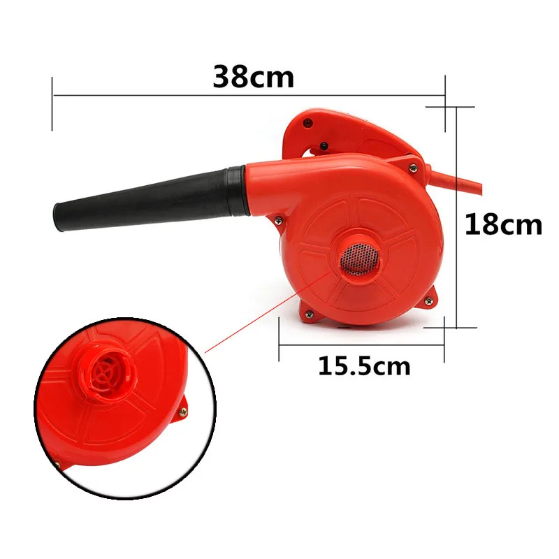 

220V 600W Electric Air Blower Portable Handheld Dust Collector Fan Spray Vacuum Cleaner Car Garden Studio Leaf Blowing Remover