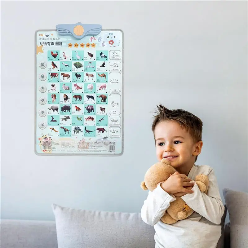 

1pc English Spelling Baby Learning Chart Toy Interactive Poster Educational Toy