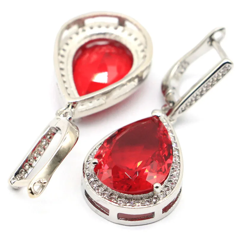 40x16 мм Ослепительная капля создан красный кровяной рубиновый фиолетовый