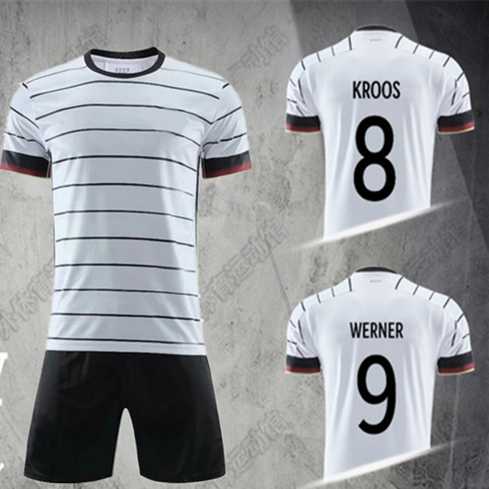 

2021 Football Soccer Jerseys Custom Football Fans Uniform Sports Team Clothes Adults Kids Shirts Shorts MBAPPE NEYMAR WERNER