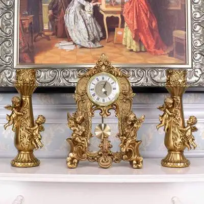 set A Европейский ретро Ангел подсвечник для дома смолы подсвечник гостиной крыльцо украшения ремесла свадебный подсвечник - Цвет: set A