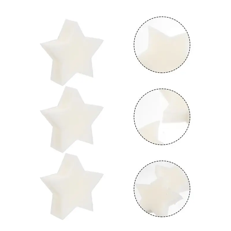 

6Pcs Five-pointed Star Shape Sponge Filtering Sponges Oil-absorbing Sponge White