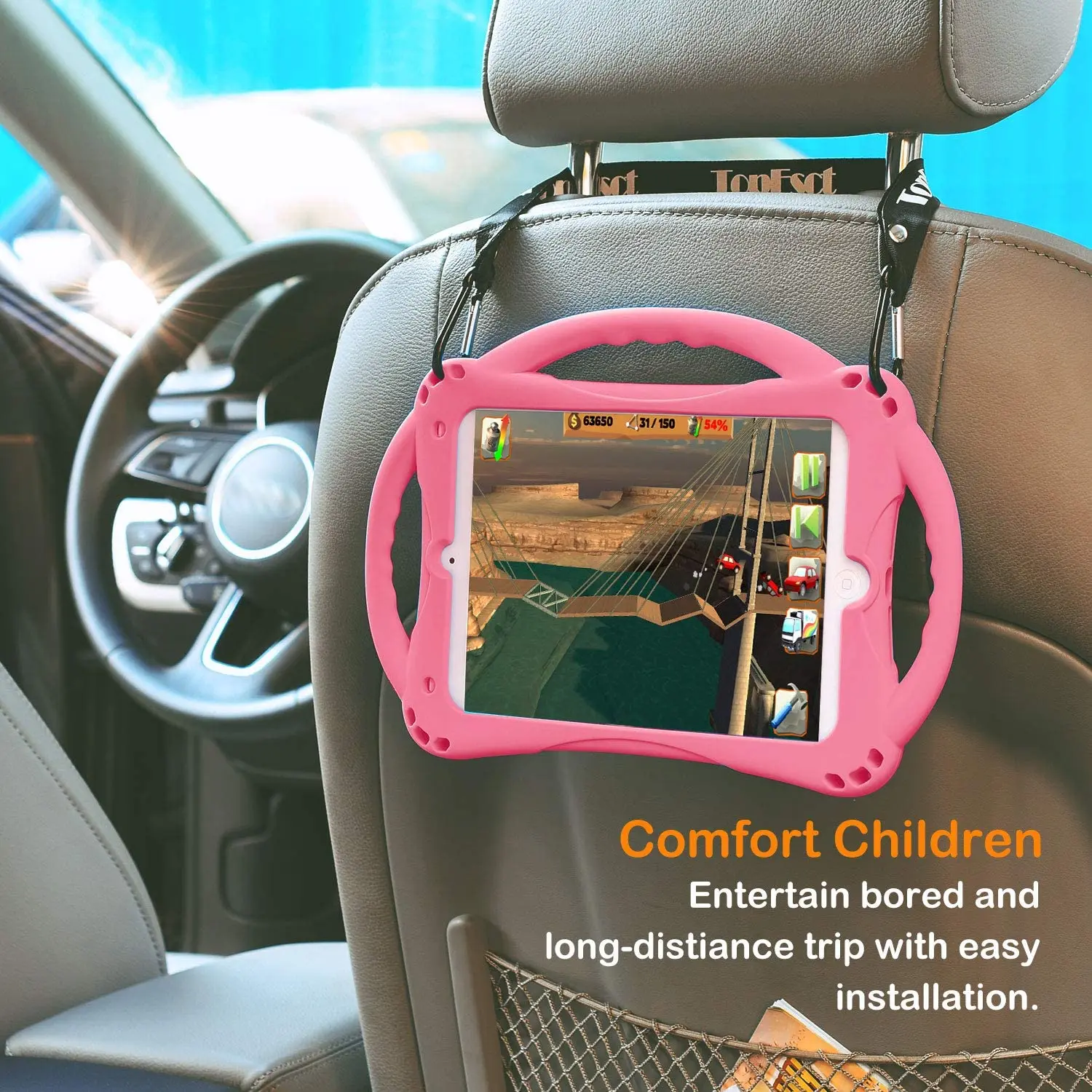 

Silicone Childproof Kids Case for iPad Mini 5 Case 2019 5th Generation A2133 A2124 7.9'' Samrt Cover with Handle Stand and Strap