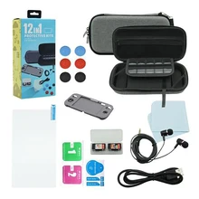 Hot 12 In 1 For Switch Lite Accessory Headphone+Storage Bag+Data Cable+Silicone Protective Case+Card Box And So On