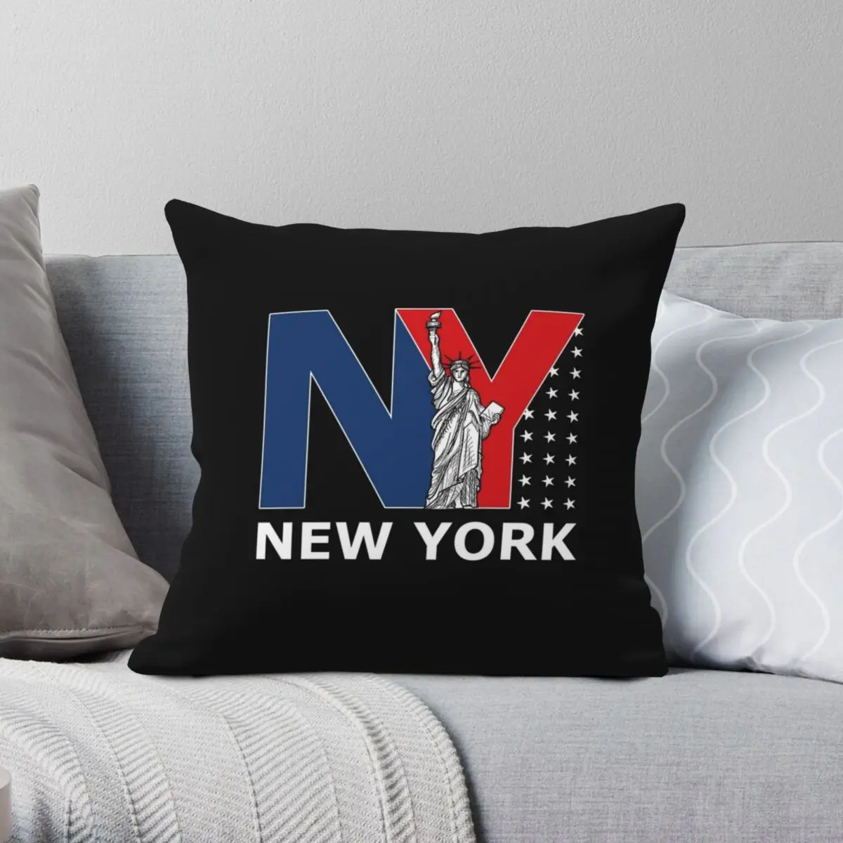 

Квадратная подушка New York Forever, чехол из полиэстера и льна, бархатная Декоративная Подушка на молнии