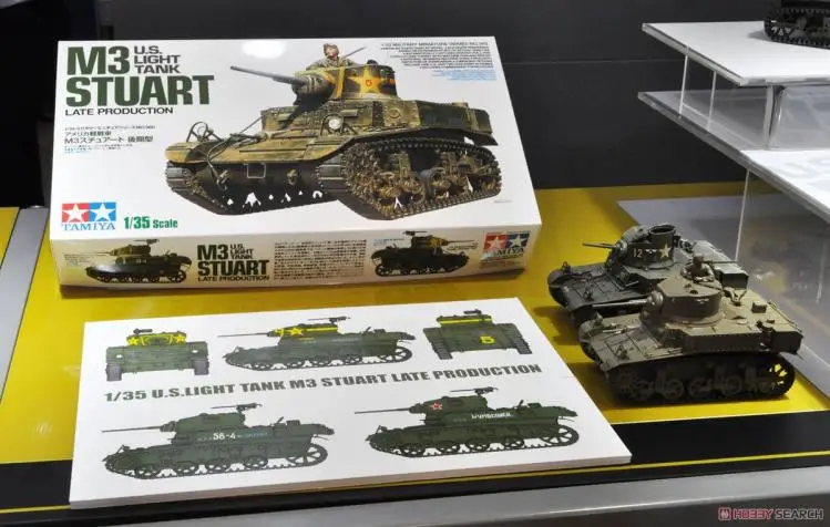 

Tamiya 35360 1/35 Scale US M3 Stuart Light Tank Display Collectible Toy Plastic Assembly Building Model Kit