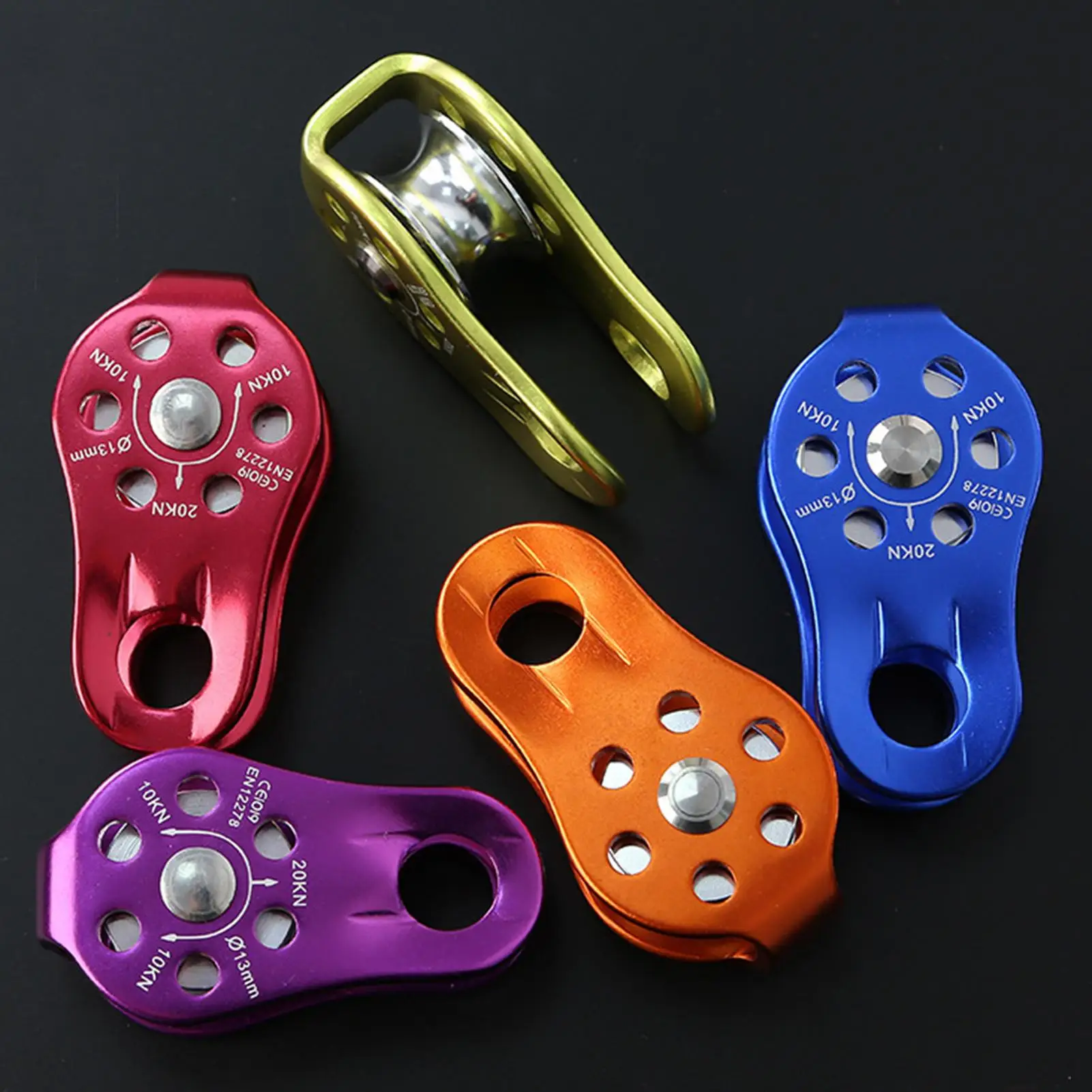 

Outdoor Rock Climbing Fixed Side Plate Single Sheave Pulley Hauling Gear Tool