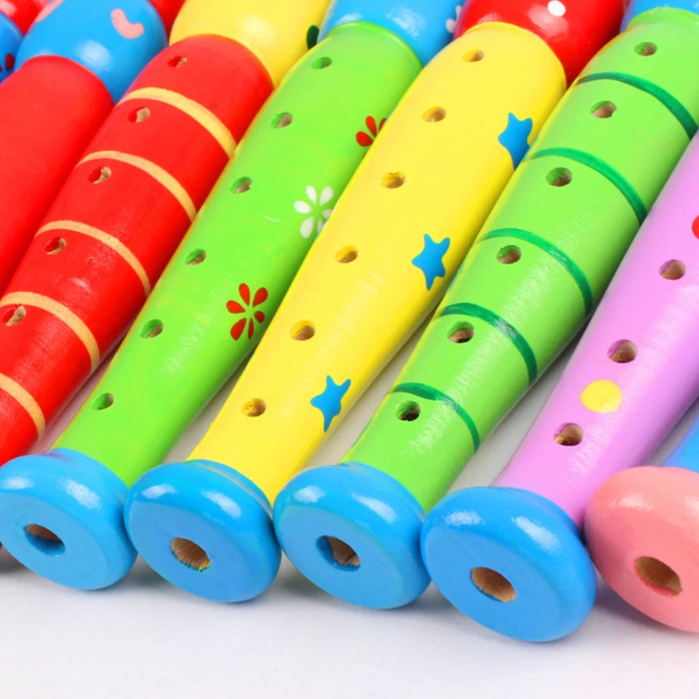 Цветная деревянная труба гудок флейта деревянный ветер музыкальный инструмент