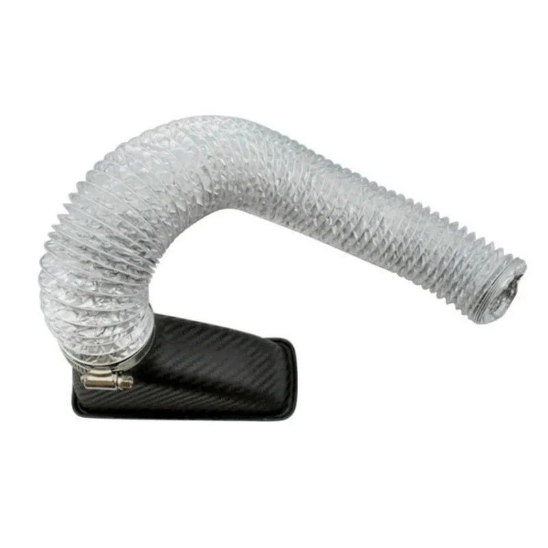 

Funnel Car Bumper Turbo Air Intake Pipe Kit Accessories Carbon Fiber Look Pipe
