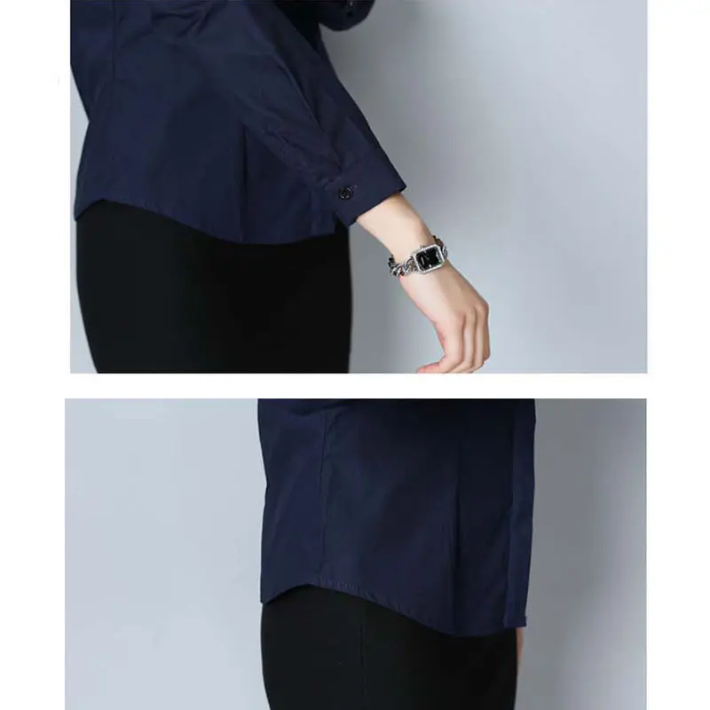 

Spring Autumn Breasted Women Shirt Casual Female Blouse Tops Long Sleeve Lapel Shirts OL Style Women Satin Blouses