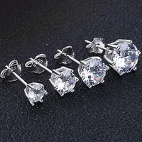 aiyanishi 925 sterling silver 3 10mm stud earrings genuine real pure solid 925 sterling silver stud female earrings bijoux gift